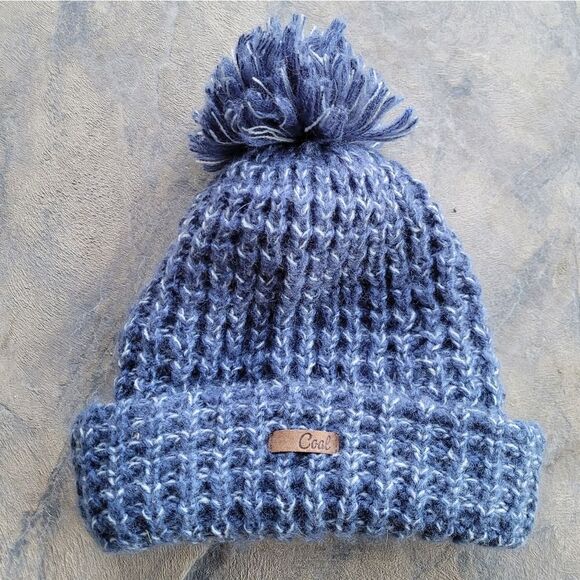 Coal Blue Knit Pom Beanie Winter Hat Urban Outfitters - Picture 5 of 5